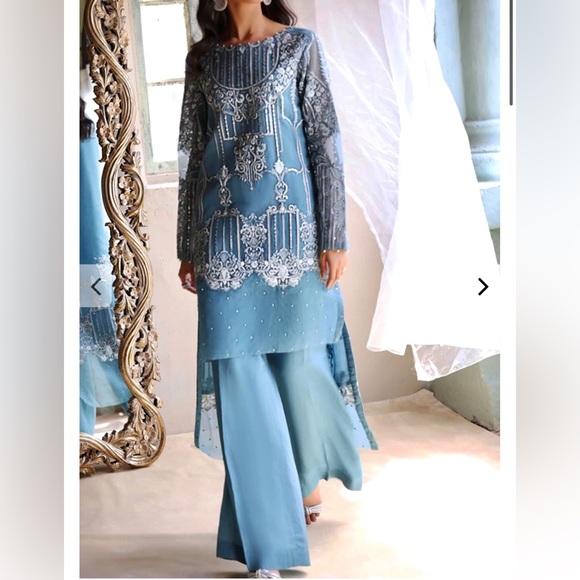 High Low Threads & Motifs Kameez 3 Piece Set - Picture 1 of 3